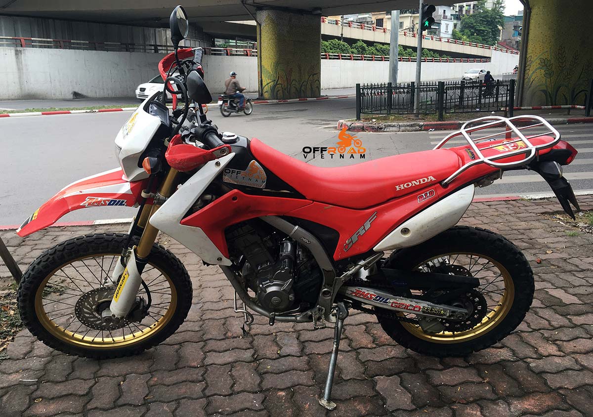 Vietnam Motorbike Rental, Honda dual enduro CRF250L touring motorbikes.